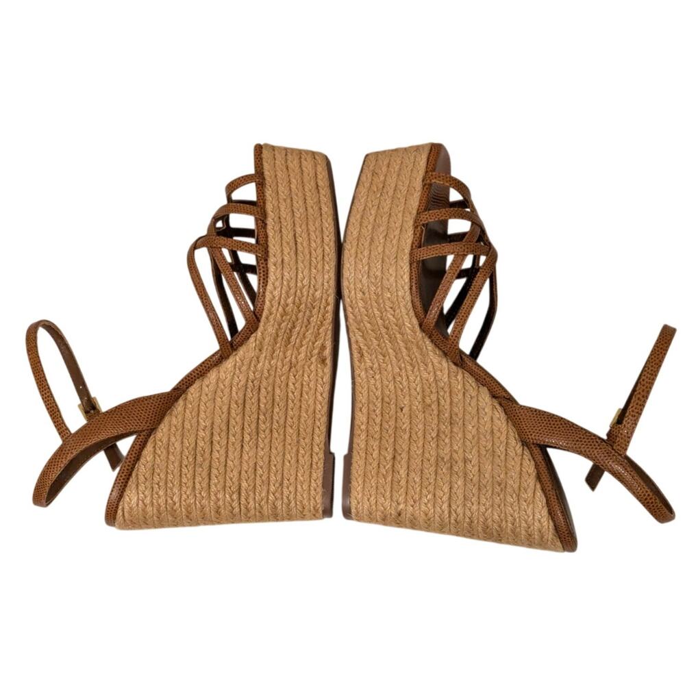 Reiss Elle Espadrille Platform Wedge Sandals Women's Tan size US9.5 EU40 - Picture 6 of 10